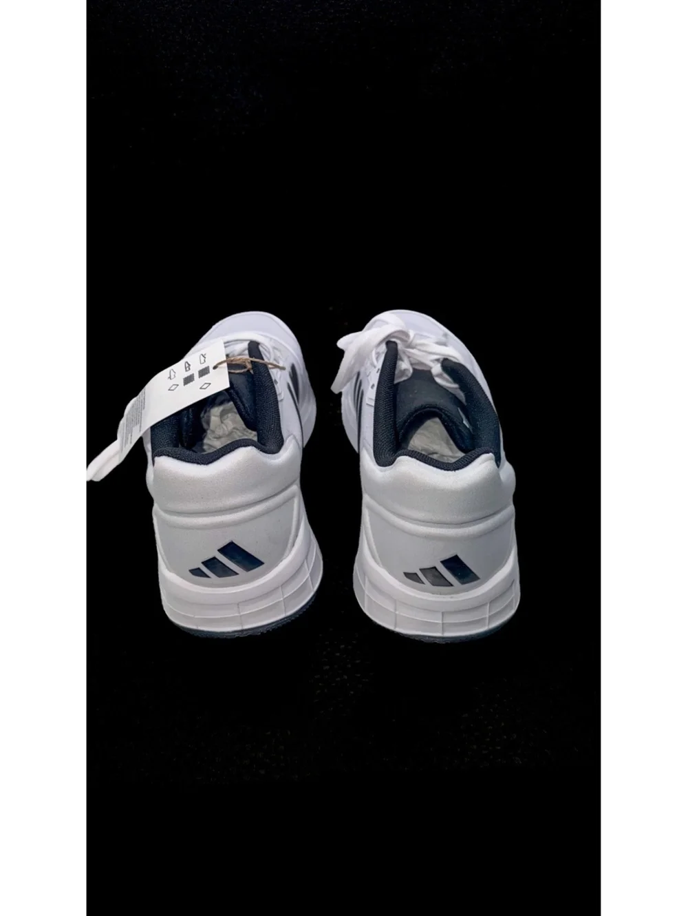 Adidas Men's White and Navy Running Shoes Size 10